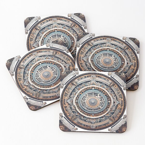 Item preview, High-Tech Mandala with Cybernetic and Futuristic Motifs designed and sold by MandalasShops.