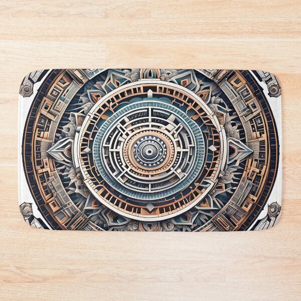 Item preview, High-Tech Mandala with Cybernetic and Futuristic Motifs designed and sold by MandalasShops.