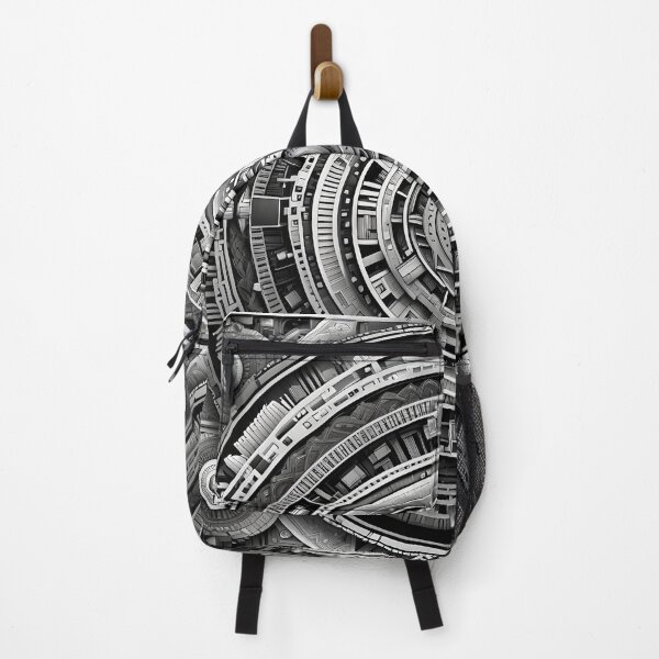 Item preview, Industrial Mandala in Black and White with Metallic Details designed and sold by MandalasShops.