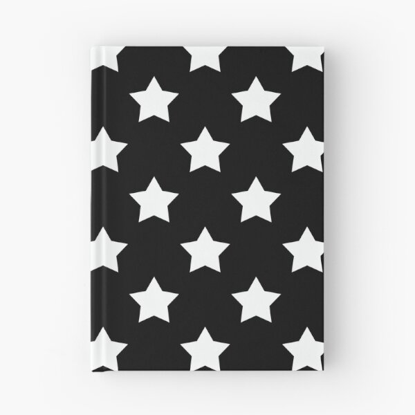 Item preview, White Stars Black Background Pattern Design designed and sold by PatternTitan.