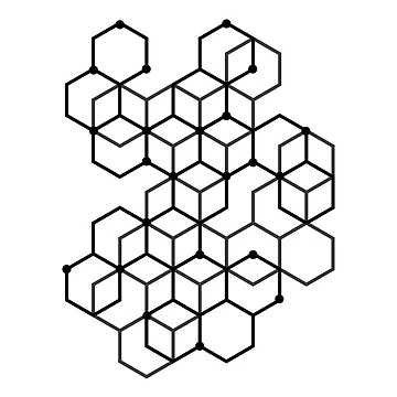 Artwork thumbnail, Hexagon Pattern by ScienceCorner