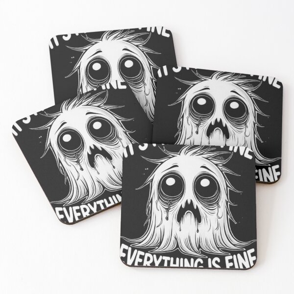 Item preview, It's Fine I'm Fine Everything Is Fine Ghost designed and sold by BlankCanvasHaHa.