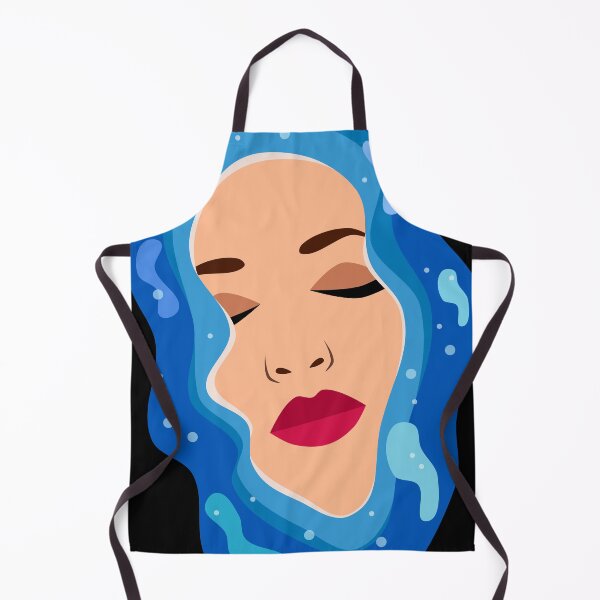 Item preview, Floating Woman Face in Blue Water designed and sold by ArtNoveltee.