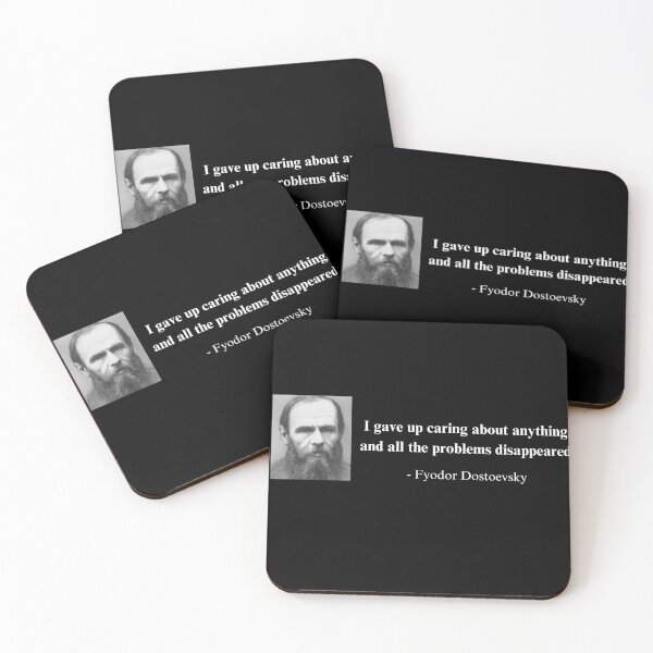 Item preview, Gave Up Caring Fyodor Dostoevksy Quote  designed and sold by freestatetees.