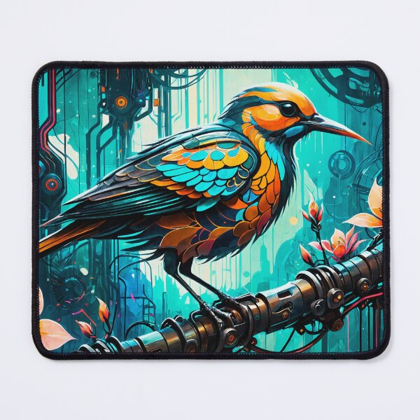 Artikelvorschau, Augmentierter Vogel in einer futuristischen Landschaft entworfen und verkauft von contessaxd.