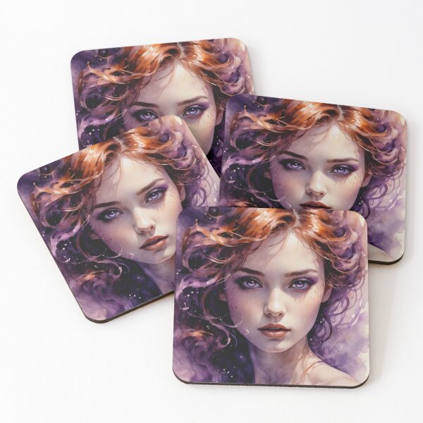 Item preview, Red-Haired Beauty with Natural Charm designed and sold by ByteyCreatives.