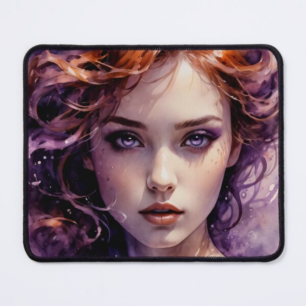 Item preview, Red-Haired Beauty with Natural Charm designed and sold by ByteyCreatives.