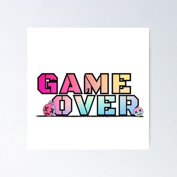 Item preview, Colorful Game Over designed and sold by Creative Dead End.