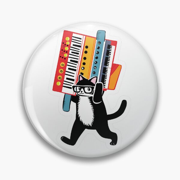 Item preview, synthesizer cat meow | VINTAGE ANALOG |  designed and sold by RedCircleArt.