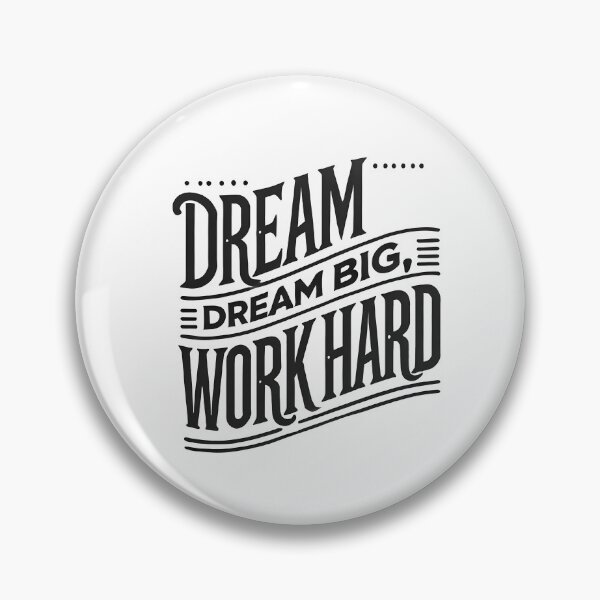 Item preview, Dream Big Work Hard Inspirational Typography Design designed and sold by Abdulra7man369.