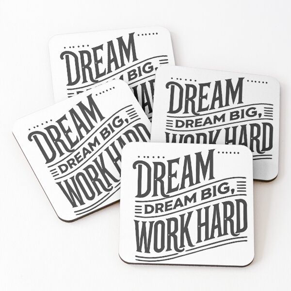 Item preview, Dream Big Work Hard Inspirational Typography Design designed and sold by Abdulra7man369.