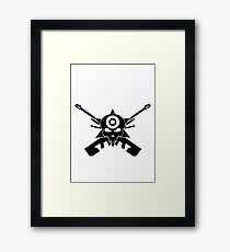 Halo Sniper Rifle Cross and Headshot Medal Framed Print