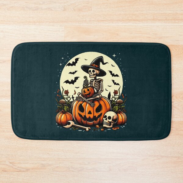 Item preview, Spooky Skeleton on a Pumpkin designed and sold by printmala.
