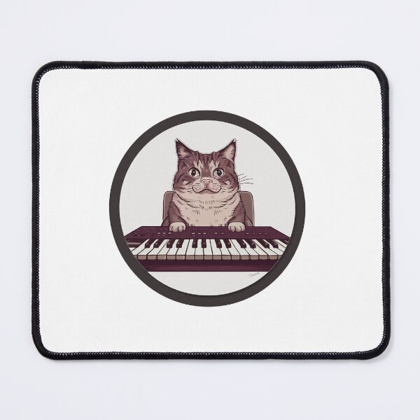 Item preview, synthesizer cat meow | VINTAGE ANALOG | designed and sold by RedCircleArt.