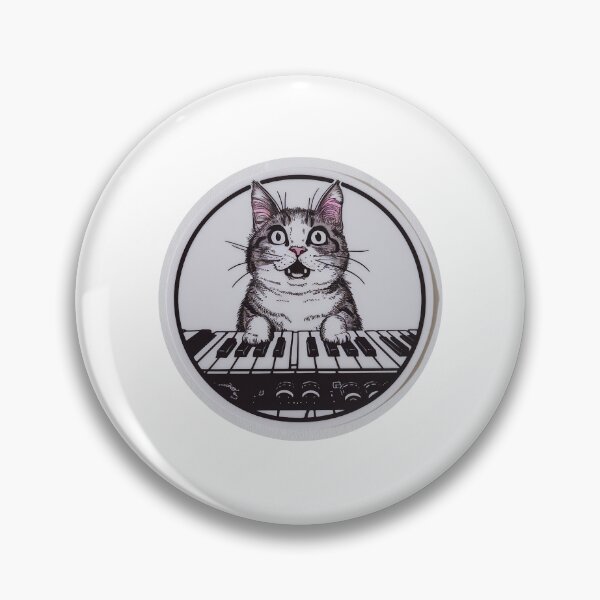 Item preview, synthesizer cat meow | VINTAGE ANALOG |  designed and sold by RedCircleArt.