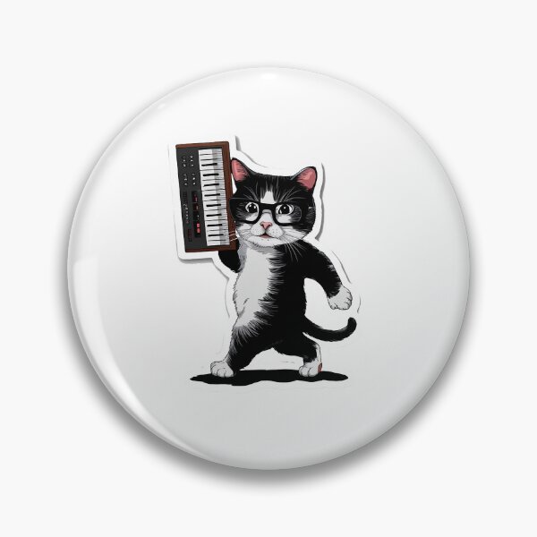 Item preview, synthesizer cat meow | VINTAGE ANALOG |  designed and sold by RedCircleArt.