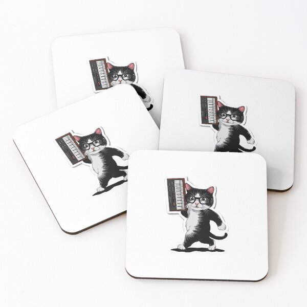 Item preview, synthesizer cat meow | VINTAGE ANALOG |  designed and sold by RedCircleArt.