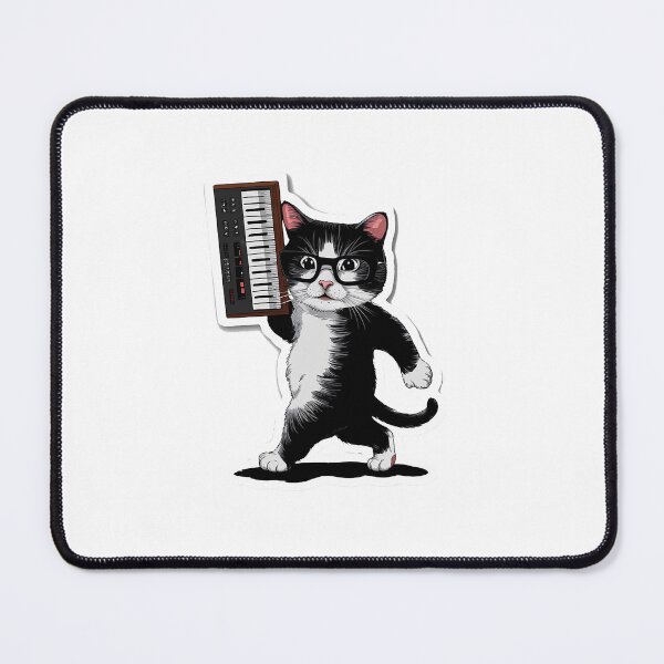 Item preview, synthesizer cat meow | VINTAGE ANALOG |  designed and sold by RedCircleArt.