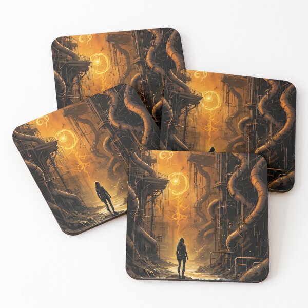 Item preview, Lonely Dystopian Traveler in a Sci-Fi World designed and sold by ByteyCreatives.