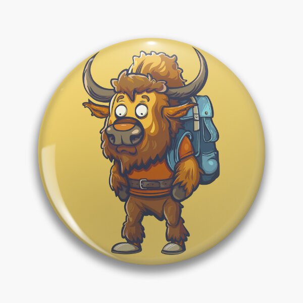 Item preview, Funny Bison Hiking Outdoor Adventure designed and sold by Wild-Co.