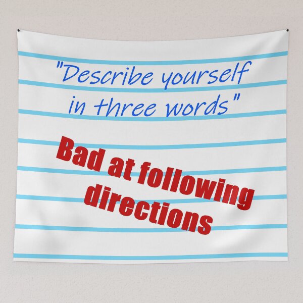 Item preview, When You Describe Yourself Wrong designed and sold by nerd-proverbs.
