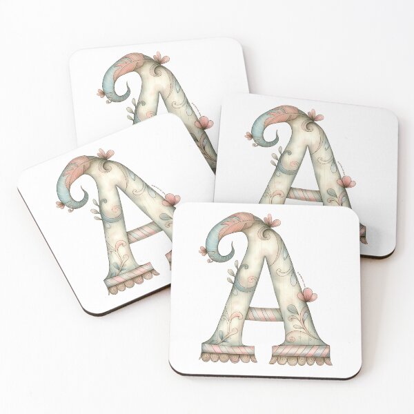 Item preview, Letter A Monogram, Fancy Letter A, Grunge Style Letter A designed and sold by FernLiz.