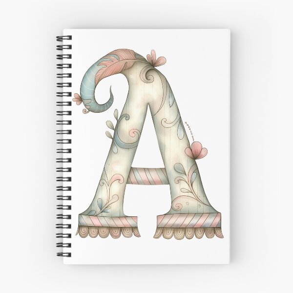 Item preview, Letter A Monogram, Fancy Letter A, Grunge Style Letter A designed and sold by FernLiz.
