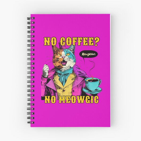 Item preview, No Coffee? No Meowgic designed and sold by FabulDeco2022.