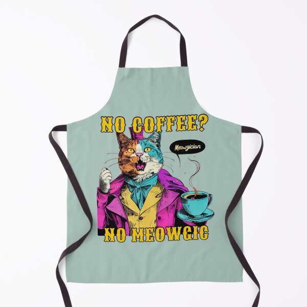 Item preview, No Coffee? No Meowgic designed and sold by FabulDeco2022.