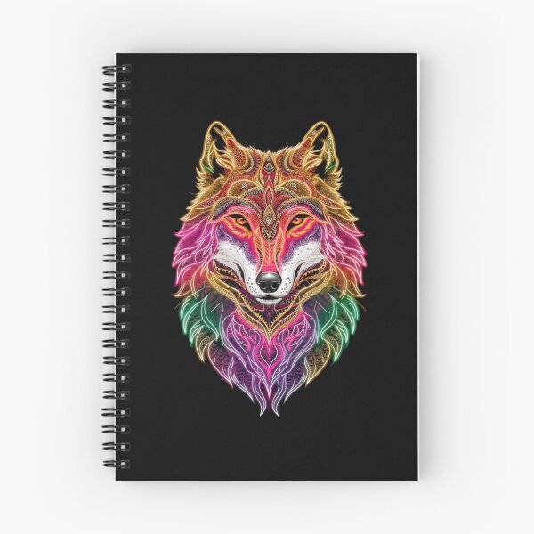 Item preview, Colorful image of a wolf with bright neon colors designed and sold by Street Corsairs.