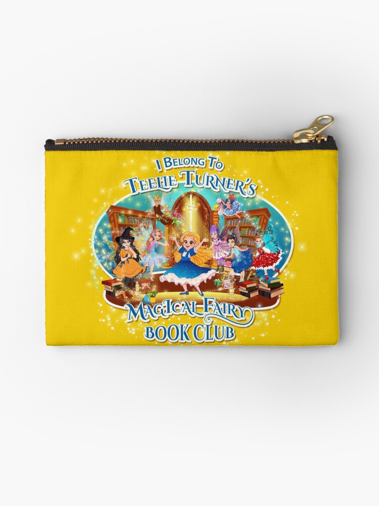 Thumbnail 1 of 4, Zipper Pouch, I Belong To Teelie Turner's Magical Fairy Book Club~Join Today~Yellow™ designed and sold by FairyBookClub.