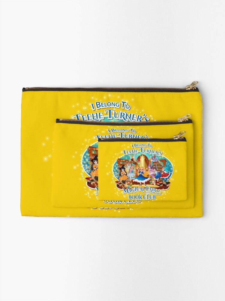 Thumbnail 2 of 4, Zipper Pouch, I Belong To Teelie Turner's Magical Fairy Book Club~Join Today~Yellow™ designed and sold by FairyBookClub.