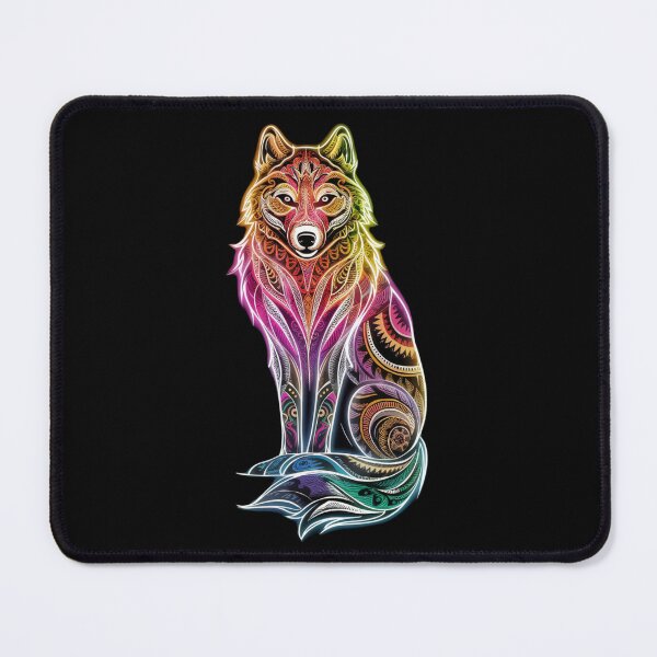 Item preview,  Colorful image of a wolf with bright neon colors designed and sold by Street Corsairs.