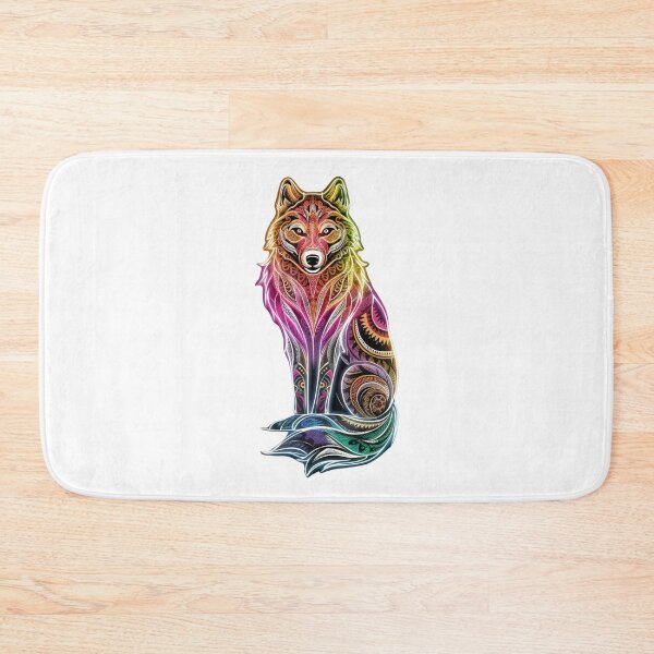 Item preview,  Colorful image of a wolf with bright neon colors designed and sold by Street Corsairs.