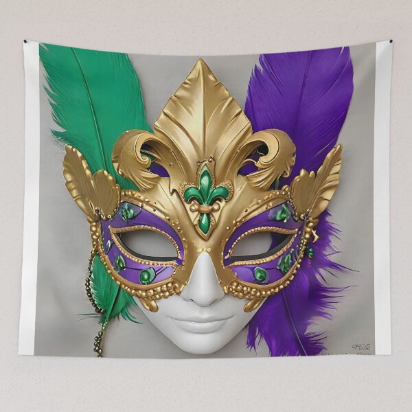 Item preview, Colorful Mardi Gras Mask Decoration designed and sold by BougieSouthern.