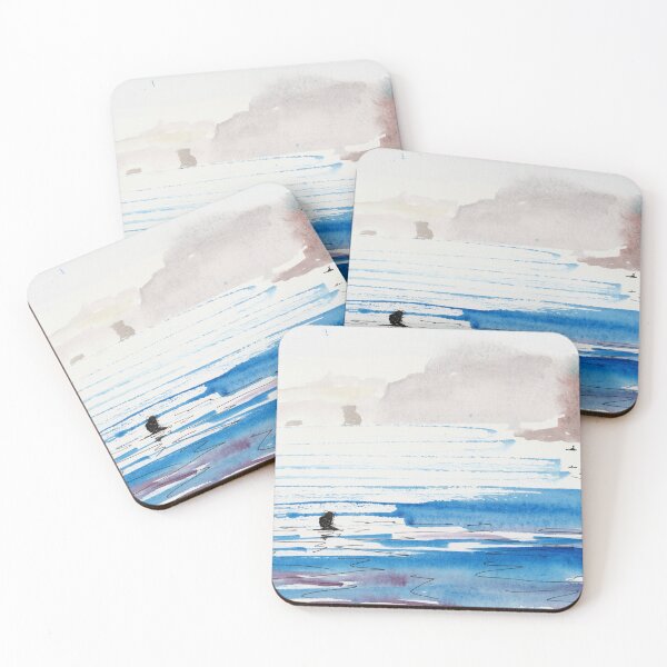 Item preview, Swimmer in the sea at Sidmouth painting designed and sold by MikeJory.