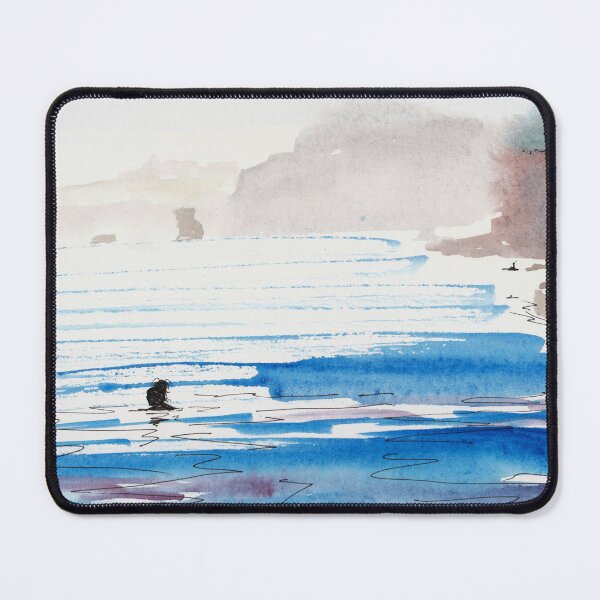 Item preview, Swimmer in the sea at Sidmouth painting designed and sold by MikeJory.
