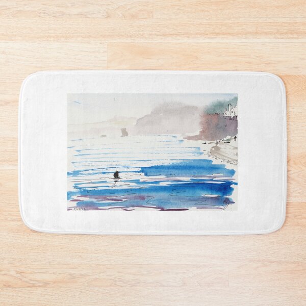 Item preview, Swimmer in the sea at Sidmouth painting designed and sold by MikeJory.