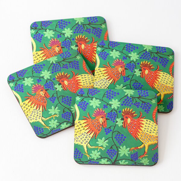 Item preview, Maria Prymachenko, Roosters, Famous Ukrainian Painter, Art Print, Ukrainian Folk Art, Марія Приймаченко, Півні, Naïve Art designed and sold by Artistic Gift Print.