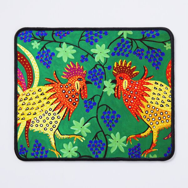 Item preview, Maria Prymachenko, Roosters, Famous Ukrainian Painter, Art Print, Ukrainian Folk Art, Марія Приймаченко, Півні, Naïve Art designed and sold by Artistic Gift Print.