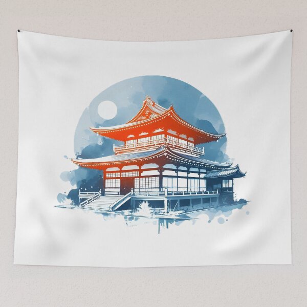 Item preview, Japanese Pagoda in the Moonlight designed and sold by CodeKatana.