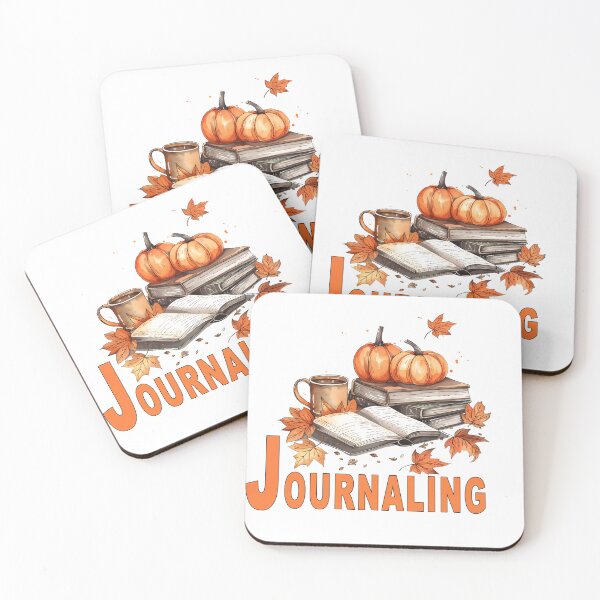 Item preview, journaling and pumpkins and coffee cup designed and sold by muta1993.