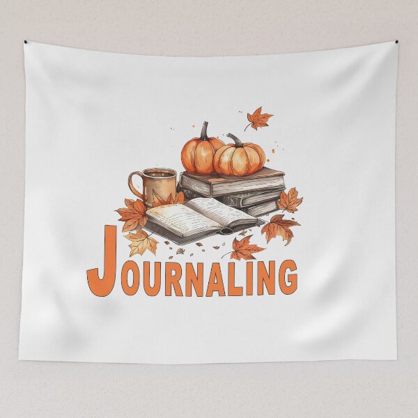 Item preview, journaling and pumpkins and coffee cup designed and sold by muta1993.