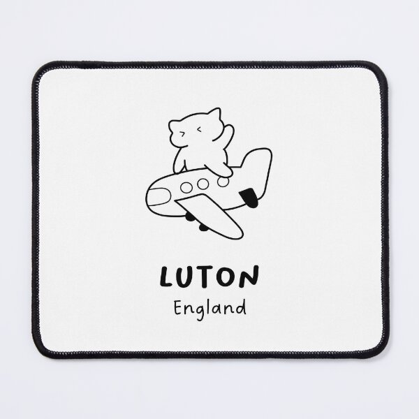 Item preview, Luton, England | Adorable Cat on Plane Design | Airplane Illustration | Cat's Trip designed and sold by RM-Journey.