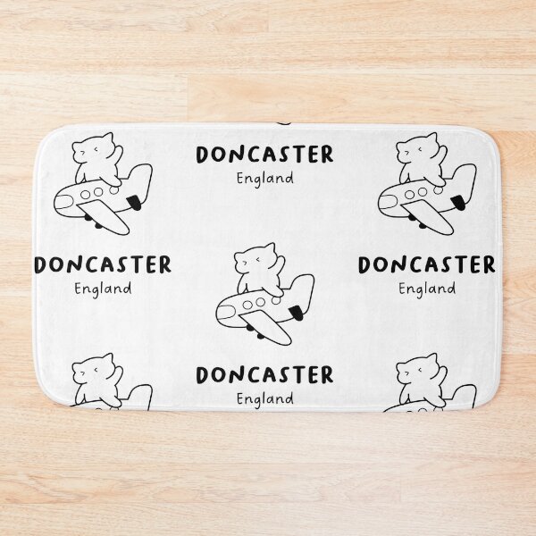 Item preview, Doncaster, England | Adorable Cat on Plane Design | Airplane Illustration | Cat's Trip designed and sold by RM-Journey.