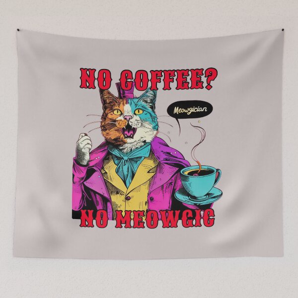 Item preview, No Coffee? No Meowgic II. designed and sold by FabulDeco2022.