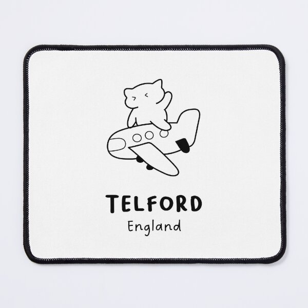 Item preview, Telford, England | Adorable Cat on Plane Design | Airplane Illustration | Cat's Trip designed and sold by RM-Journey.