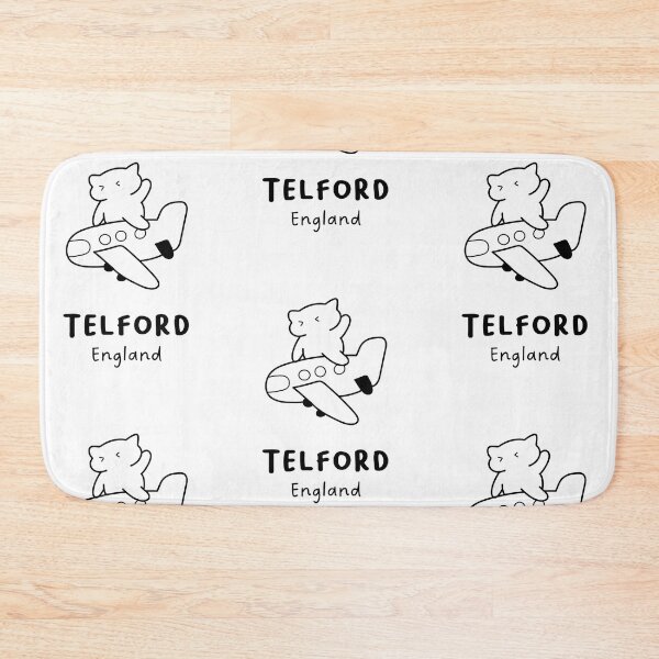 Item preview, Telford, England | Adorable Cat on Plane Design | Airplane Illustration | Cat's Trip designed and sold by RM-Journey.