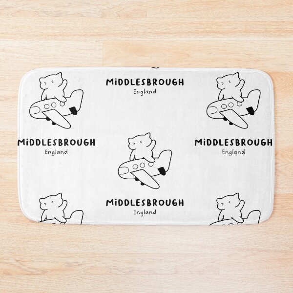 Item preview, Middlesbrough, England | Adorable Cat on Plane Design | Airplane Illustration | Cat's Trip designed and sold by RM-Journey.