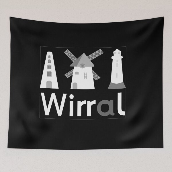 Item preview, Wirral landmarks steel on white designed and sold by szesnastka.